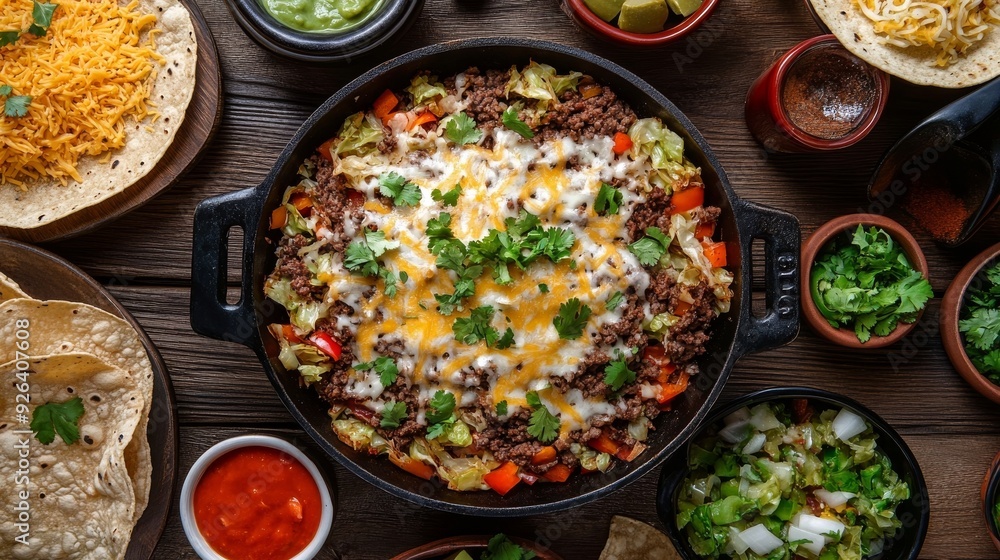 Tex Mex Skillet with Cheese Tex Mex Skillet with Cheese