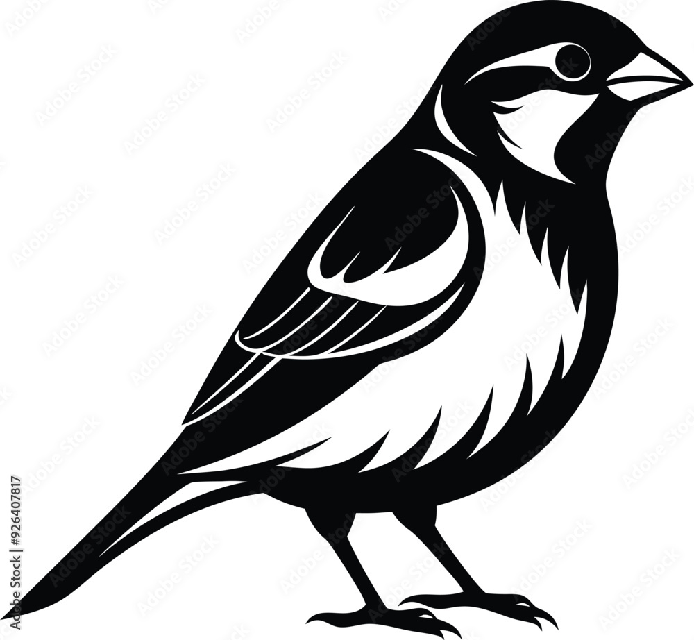 Creative sparrow vector art illustration Creative sparrow vector art illustration