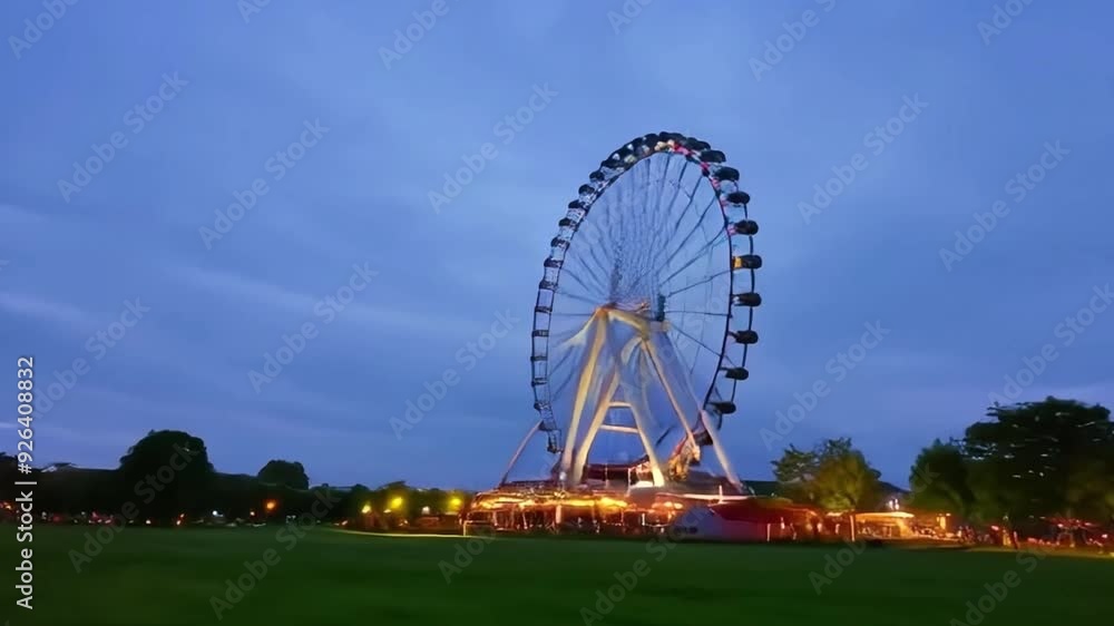 Ferris Wheel with Clear Blue Sky Ferris Wheel with Clear Blue Sky