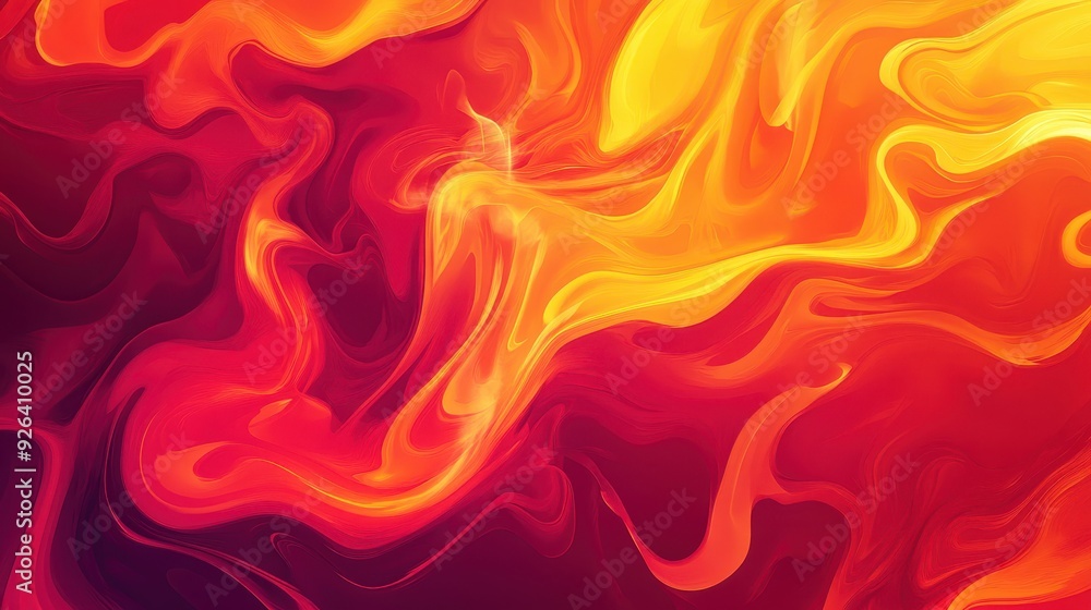 Abstract swirling patterns in vibrant red, orange, and yellow hues. Abstract swirling patterns in vibrant red, orange, and yellow hues.