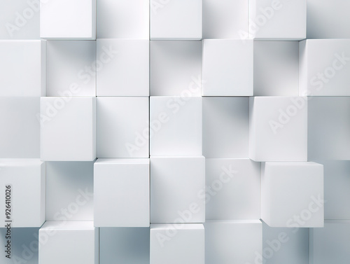 Eye Catching 3d background with white cubes