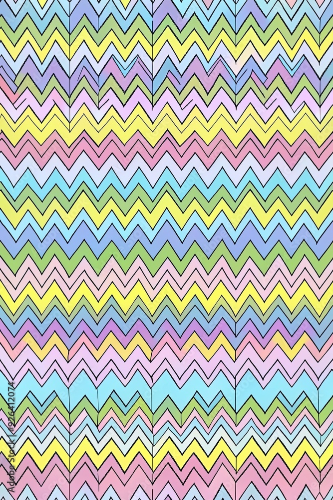 Colorful zigzag pattern creating a vibrant and lively design. Colorful zigzag pattern creating a vibrant and lively design.