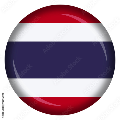 Free Download Thailand flag circle pin and badge - GFXLoad