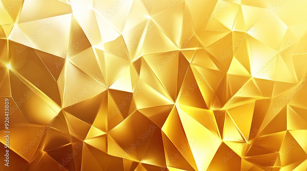 Abstract geometric background in gold, featuring polygonal elements and a shiny, modern look for high-quality vector illustrations. Abstract geometric background in gold, featuring polygonal elements and a shiny, modern look for high-quality vector illustrations.