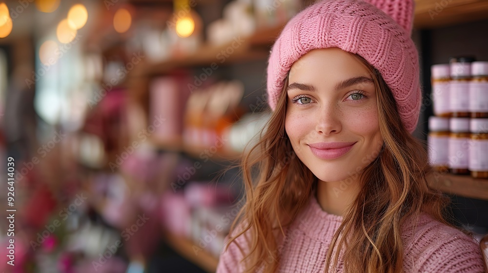 Graceful Young Lady Showcasing Her Skincare Routine with Natural Beauty Products. Skincare Essentials for Radiant Skin. Graceful Young Lady Showcasing Her Skincare Routine with Natural Beauty Products. Skincare Essentials for Radiant Skin.