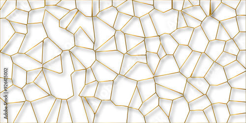 Abstract golden hexagon graphic ornament. arabian Stylish Seamless pattern on white background. Creative design. Design for book, notebook and calendar covers. high quality textile design, vector .	