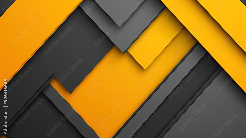 Abstract yellow-grey triangle arrow shapes create a visually striking geometric pattern on a sleek background. The modern design features generous blank space for text and graphics. Abstract yellow-grey triangle arrow shapes create a visually striking geometric pattern on a sleek background. The modern design features generous blank space for text and graphics.