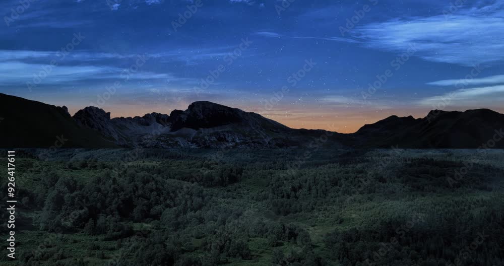 24-hour time-lapse concept of a forest landscape 24-hour time-lapse concept of a forest landscape