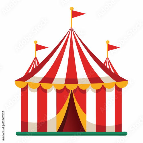 circus tent vector illustration on white background