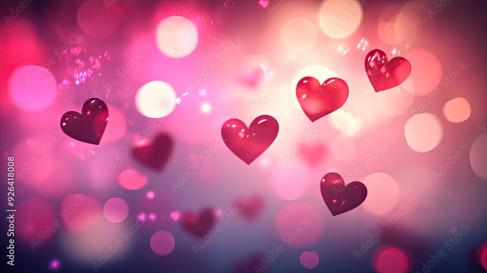 Blurred Valentine's Day background in EPS 10 vector design, showcasing pink and red hues with a soft bokeh effect and floating hearts. Blurred Valentine's Day background in EPS 10 vector design, showcasing pink and red hues with a soft bokeh effect and floating hearts.