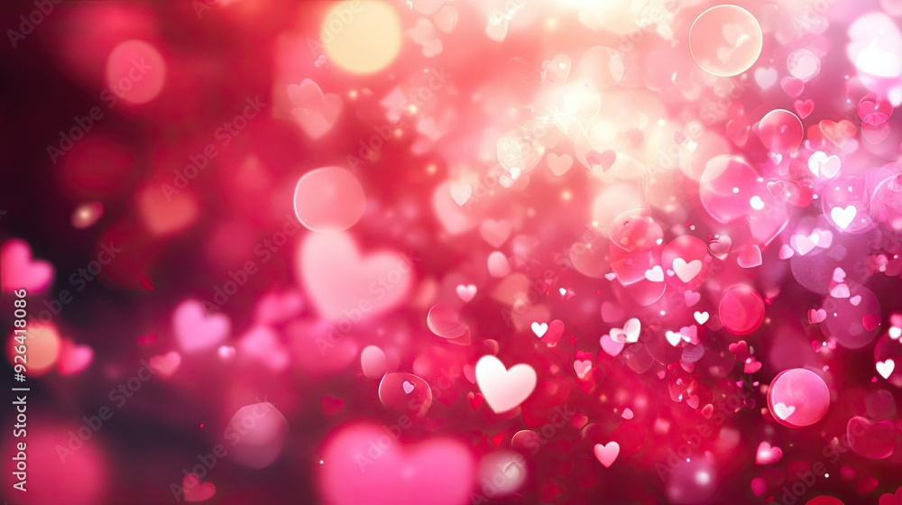 Blurred Valentine's Day background with a mix of red and pink tones, featuring hearts and bokeh lights, ideal for EPS 10 vector designs. Blurred Valentine's Day background with a mix of red and pink tones, featuring hearts and bokeh lights, ideal for EPS 10 vector designs.