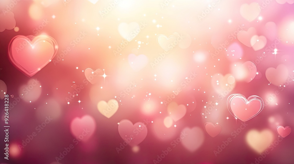 Blurred Valentine's Day background with soft pink and red tones, featuring subtle heart shapes and bokeh effects in EPS 10 vector design. Blurred Valentine's Day background with soft pink and red tones, featuring subtle heart shapes and bokeh effects in EPS 10 vector design.