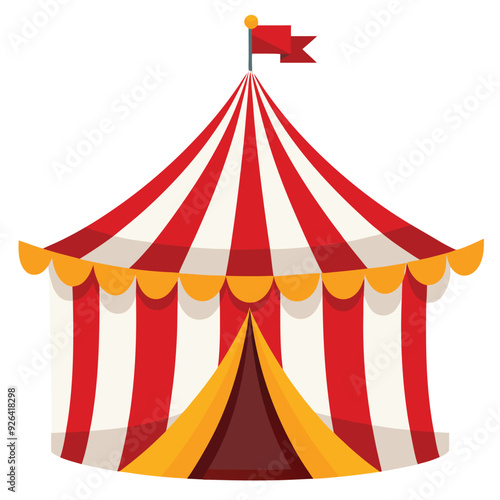 circus tent vector illustration on white background