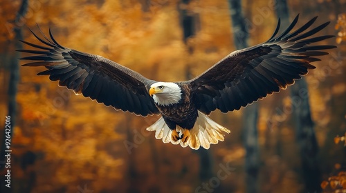 Eagle flying in the sky, Natural background photo