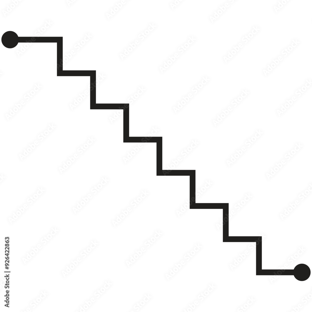 Stairway symbol to reach achievement. Staircase vector icon isolated on white background. The step up to be successful of business. Stairway symbol to reach achievement. Staircase vector icon isolated on white background. The step up to be successful of business.