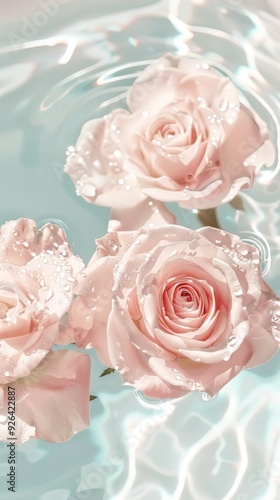 Beautiful flowers floating in a pool of water