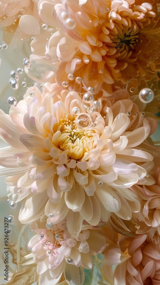  Beautiful flowers floating in a pool of water