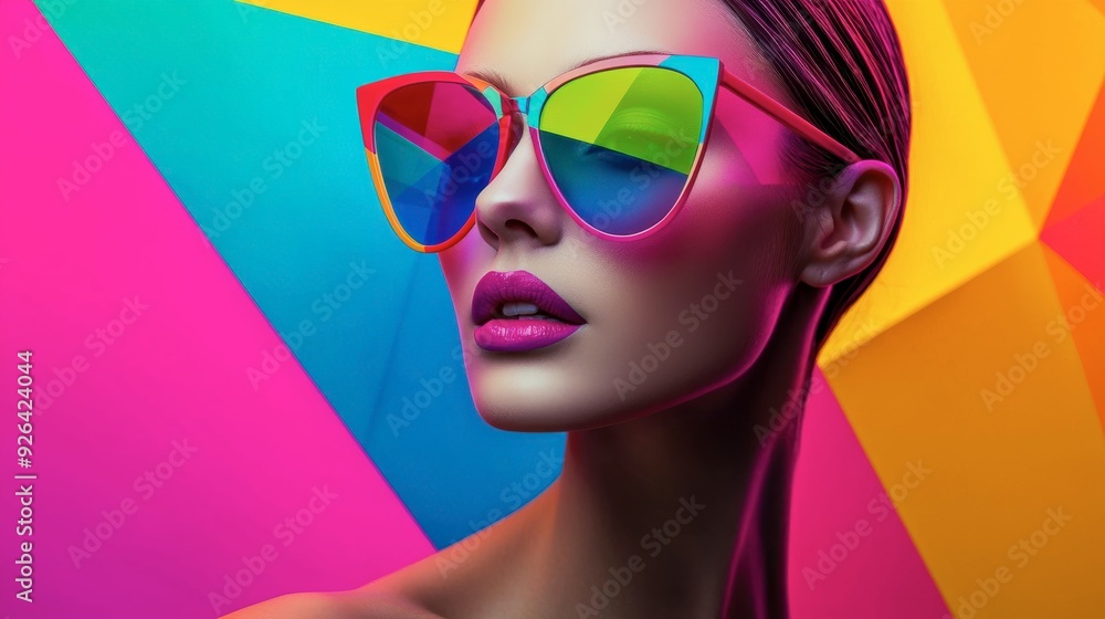 The bold eclectic fashion styles of the Y2K era, including chunky shoes, low-rise pants, crop tops, and oversized sunglasses, fashion woman colorful dressed in the latest fashion trends of the time. The bold eclectic fashion styles of the Y2K era, including chunky shoes, low-rise pants, crop tops, and oversized sunglasses, fashion woman colorful dressed in the latest fashion trends of the time.