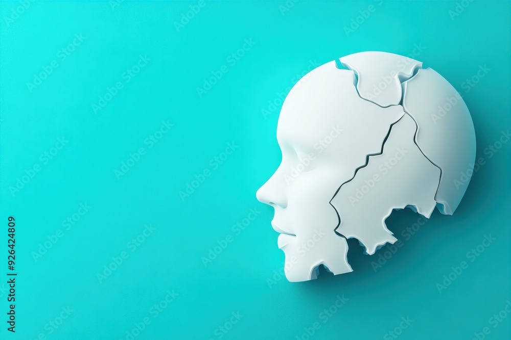 Mental health awareness, psychological well-being, minimalism, 3D render. A 3D render highlighting mental health awareness and psychological well-being, designed with a minimalist approach. Mental health awareness, psychological well-being, minimalism, 3D render. A 3D render highlighting mental health awareness and psychological well-being, designed with a minimalist approach.