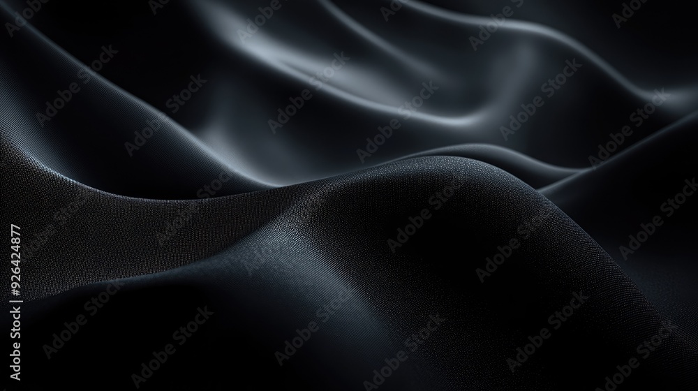 Fototapeta premium Elegant black background with a faint glow and smooth texture, perfect for high-end design themes and luxury branding.