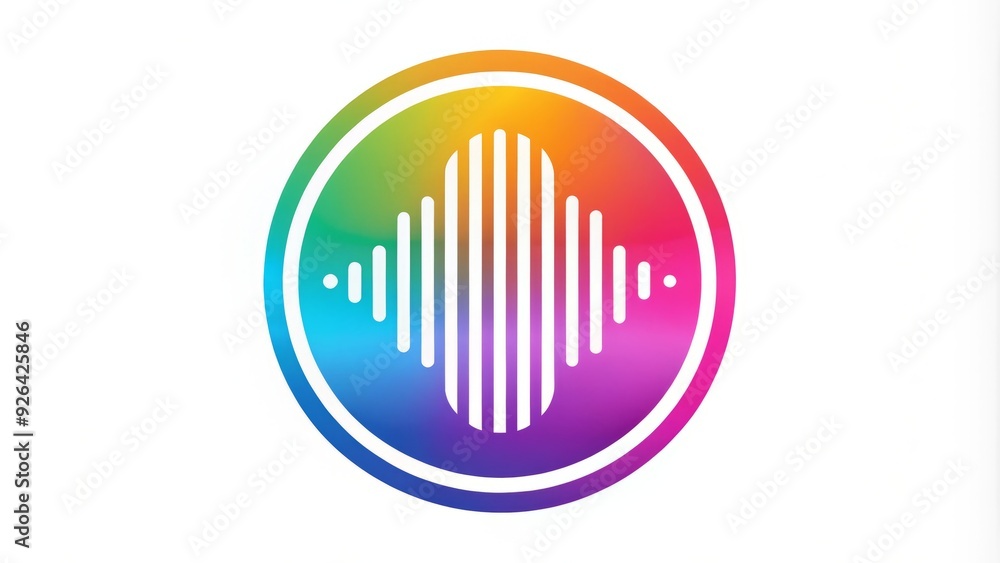 A colorful music streaming service logo with a circular shape and three curved lines resembling a sound wave, symbolizing entertainment and online audio access. A colorful music streaming service logo with a circular shape and three curved lines resembling a sound wave, symbolizing entertainment and online audio access.