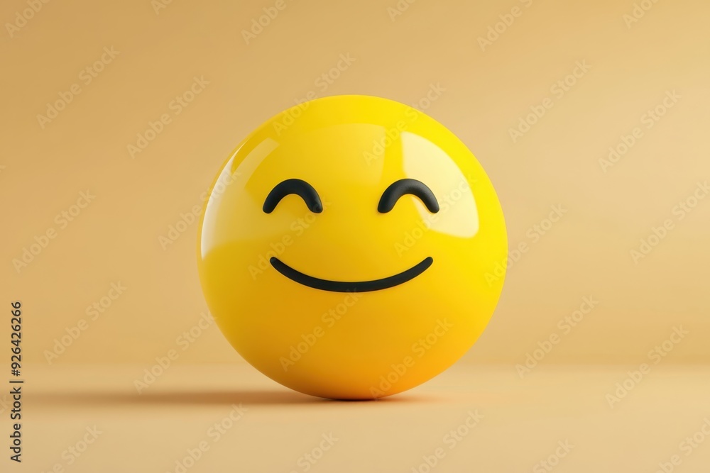 Smiling face, retail customer service, exceeding expectations, 3D render. A 3D depiction of a smiling face illustrating retail customer service and exceeding expectations, created with a minimalist de Smiling face, retail customer service, exceeding expectations, 3D render. A 3D depiction of a smiling face illustrating retail customer service and exceeding expectations, created with a minimalist de