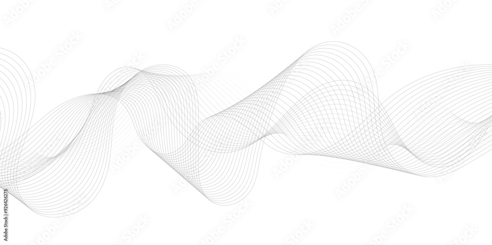 Abstract grey, white smooth element swoosh speed wave modern stream background. Wave with lines created using blend tool. Abstract frequency sound wave lines and twisted curve lines background. Abstract grey, white smooth element swoosh speed wave modern stream background. Wave with lines created using blend tool. Abstract frequency sound wave lines and twisted curve lines background.