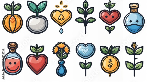 Wallpaper Mural Design icons featuring a heart symbolizing compassion and care, perfect Torontodigital.ca