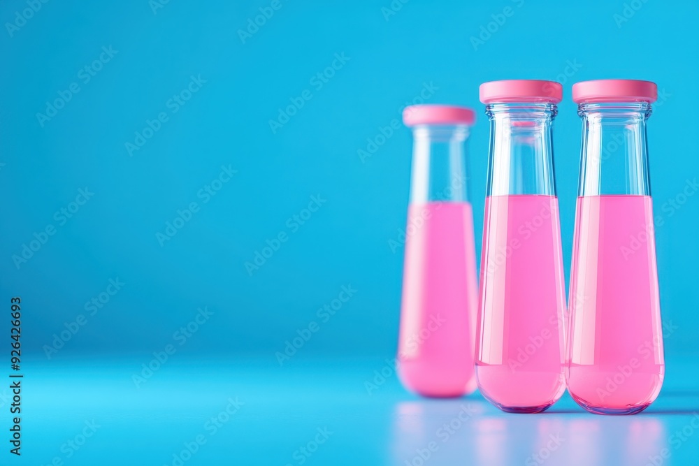 Test tube, retail innovation labs, testing new concepts, 3D render. A ...