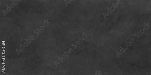 Dark Black background texture, old vintage charcoal black backdrop paper with watercolor. Abstract background with black wall surface, black stucco texture. Black gray satin dark texture luxurious.