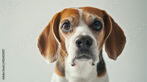 Purebred dog on isolated white background with space for your text