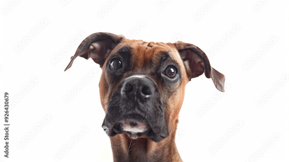 Fototapeta premium Purebred dog on isolated white background with space for your text