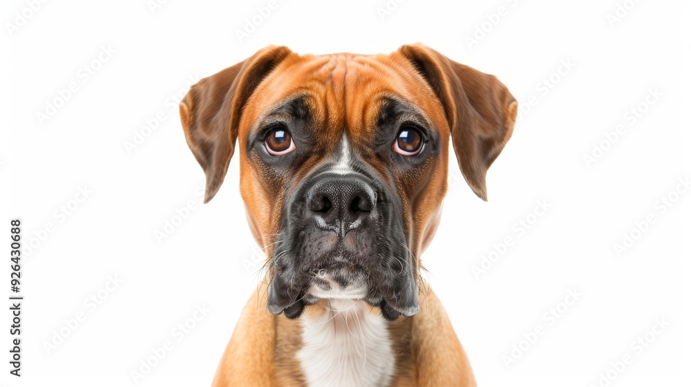 Purebred dog on isolated white background with space for your text Purebred dog on isolated white background with space for your text