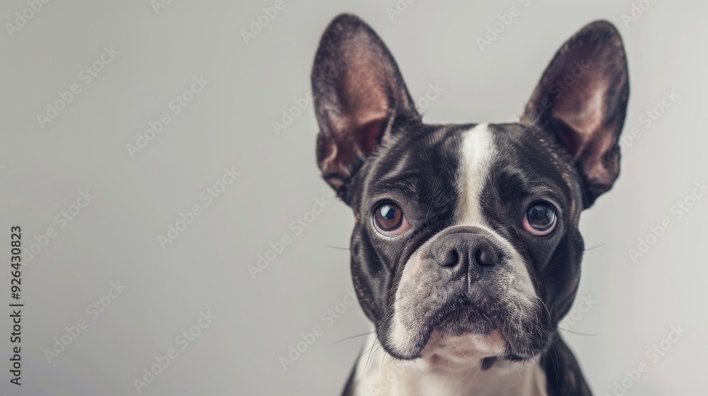 Purebred dog on isolated white background with space for your text Purebred dog on isolated white background with space for your text