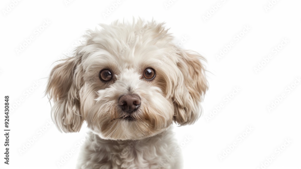 Purebred dog on isolated white background with space for your text Purebred dog on isolated white background with space for your text