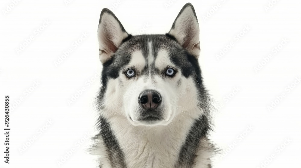 Purebred dog on isolated white background with space for your text Purebred dog on isolated white background with space for your text
