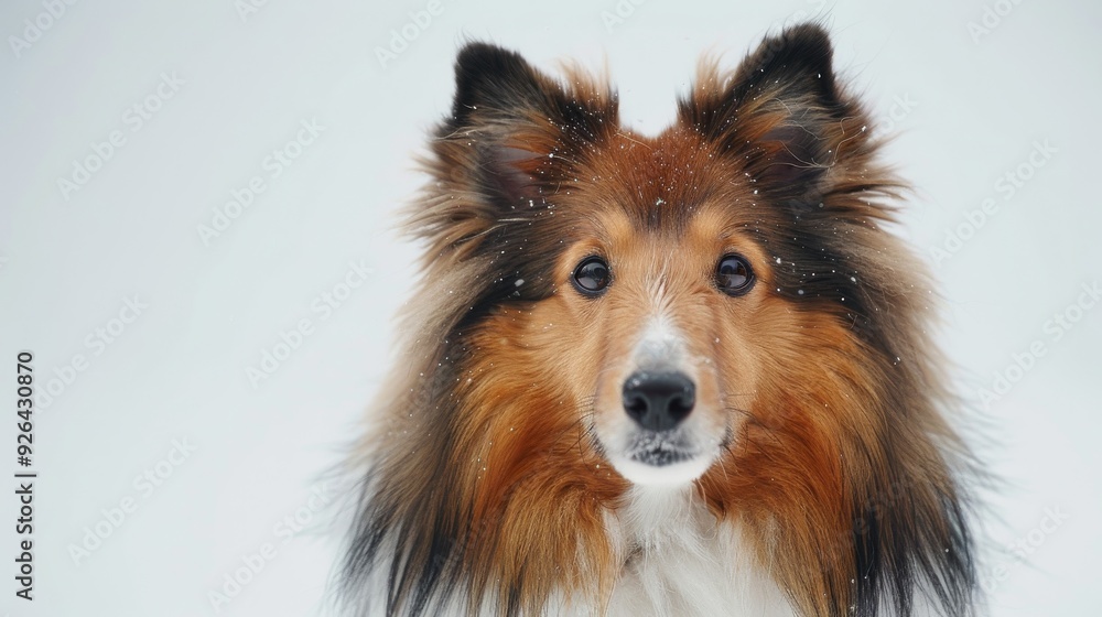 Purebred dog on isolated white background with space for your text Purebred dog on isolated white background with space for your text