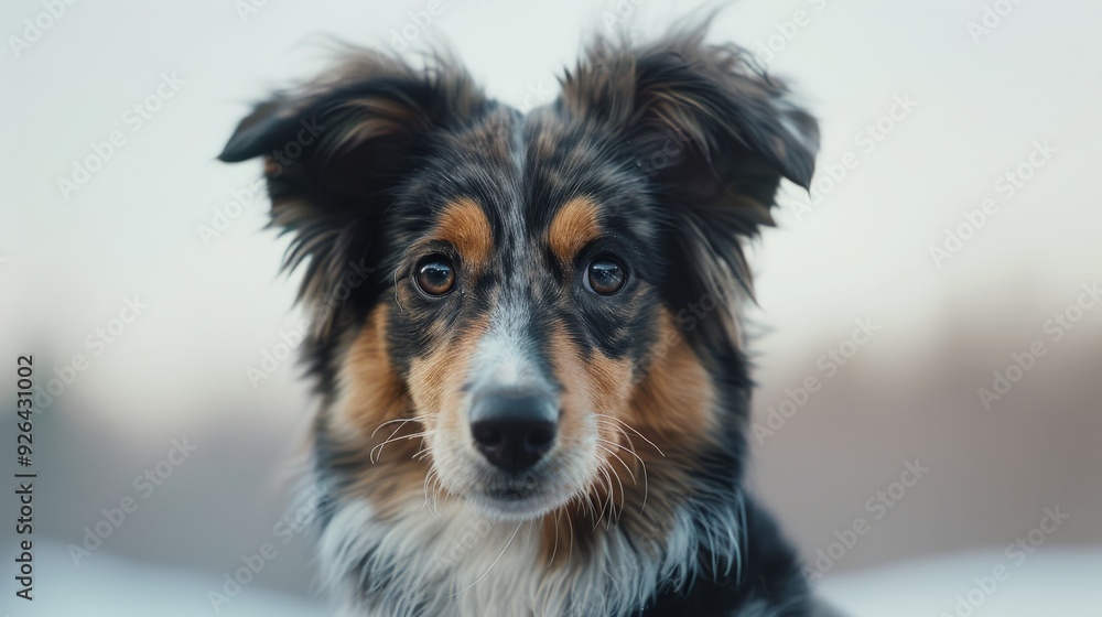 Purebred dog on isolated white background with space for your text Purebred dog on isolated white background with space for your text