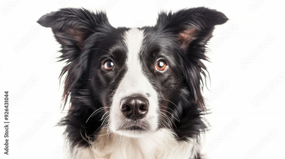 Purebred dog on isolated white background with space for your text Purebred dog on isolated white background with space for your text