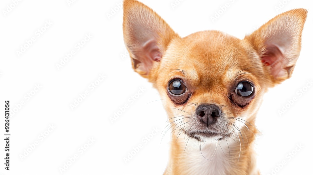 Purebred dog on isolated white background with space for your text Purebred dog on isolated white background with space for your text