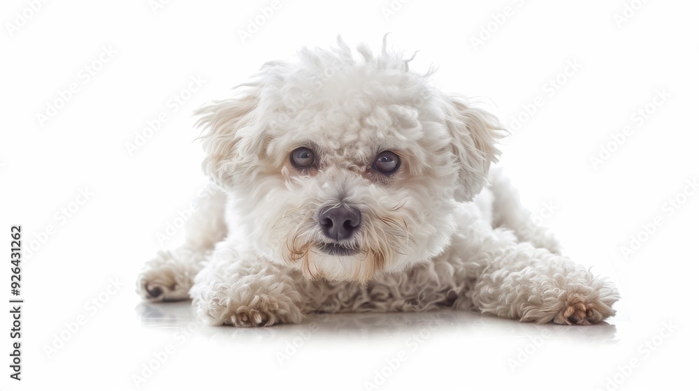 Purebred dog on isolated white background with space for your text Purebred dog on isolated white background with space for your text