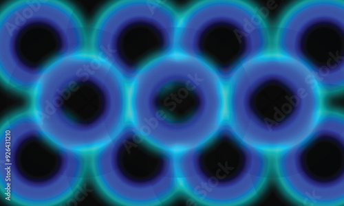 Abstract background with the circle graphic of nero light glow