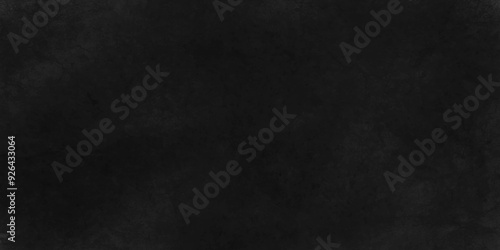 Dark Black background texture, old vintage charcoal black backdrop paper with watercolor. Abstract background with black wall surface, black stucco texture. Black gray satin dark texture luxurious.