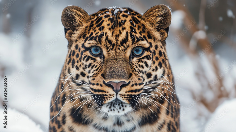 Magnificent picture of a rare Amur leopard. Its elegant face and piercing gaze showcase the beauty and grace of this endangered species. --ar 16:9 --v 6.1 Job ID: e3514093-a6db-4551-be68-f9449f74eb5e Magnificent picture of a rare Amur leopard. Its elegant face and piercing gaze showcase the beauty and grace of this endangered species. --ar 16:9 --v 6.1 Job ID: e3514093-a6db-4551-be68-f9449f74eb5e