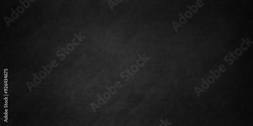 Dark Black background texture, old vintage charcoal black backdrop paper with watercolor. Abstract background with black wall surface, black stucco texture. Black gray satin dark texture luxurious.