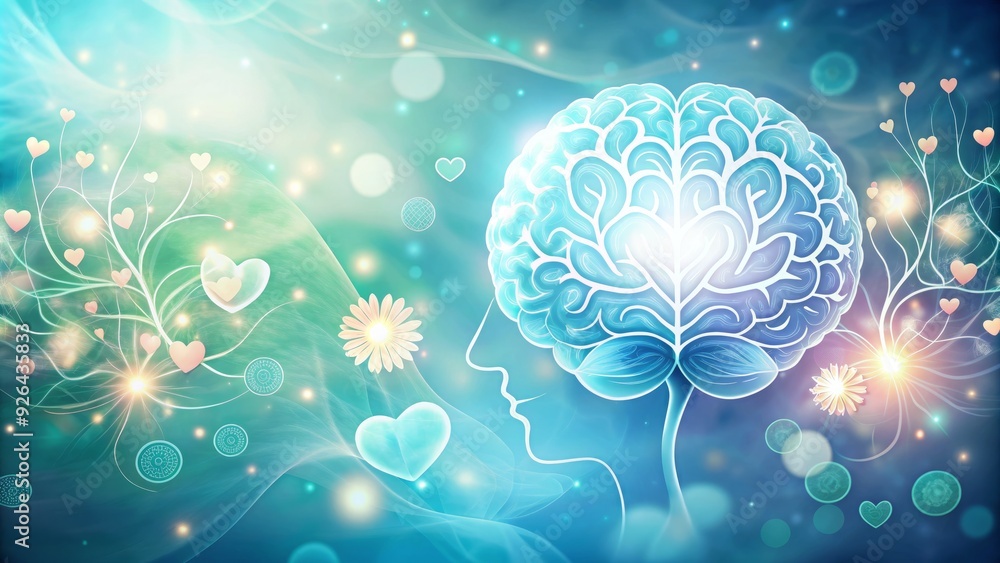A calming background with subtle mental health awareness signs, including a delicate brain illustration and gentle reminder phrases, promoting self-care and emotional wellness. A calming background with subtle mental health awareness signs, including a delicate brain illustration and gentle reminder phrases, promoting self-care and emotional wellness.