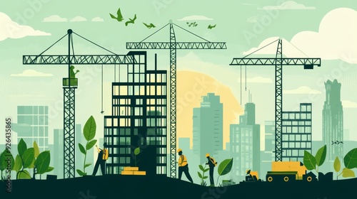 Balancing social equity and economic viability in sustainable construction for green job creation photo