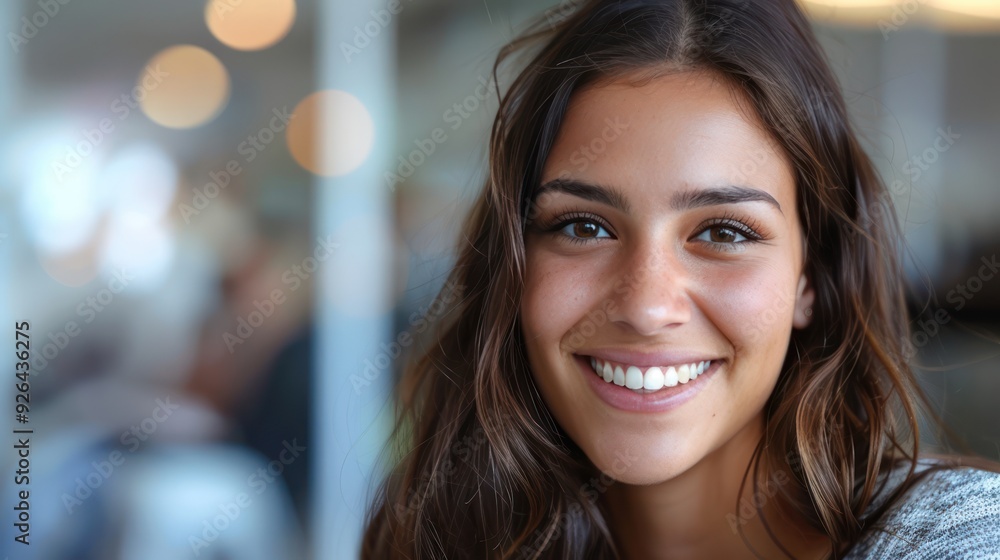 Office Interview: Smiling Female Manager Meeting Applicant Office Interview: Smiling Female Manager Meeting Applicant