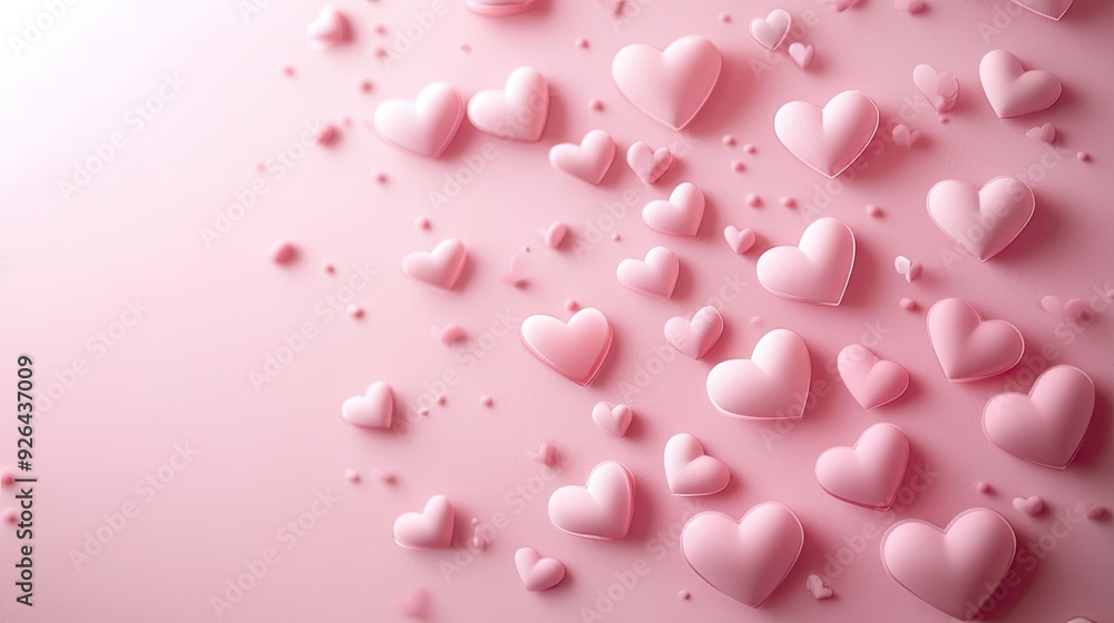 Romantic pink hearts background for Valentine's Day or Mother's Day, featuring a cascade of sweet hearts against a soft pink gradient. Romantic pink hearts background for Valentine's Day or Mother's Day, featuring a cascade of sweet hearts against a soft pink gradient.