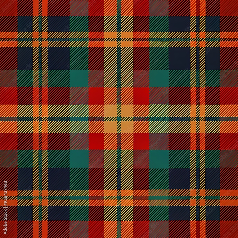 Red, Orange, Yellow and Green Plaid Pattern. Red, Orange, Yellow and Green Plaid Pattern.